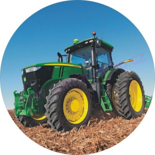 Jedlý tisk traktor na poli