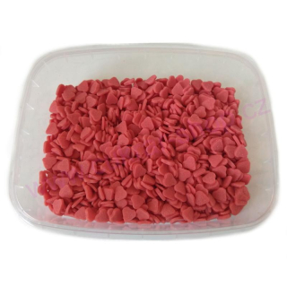 Cukrová srdíčka červená 50g